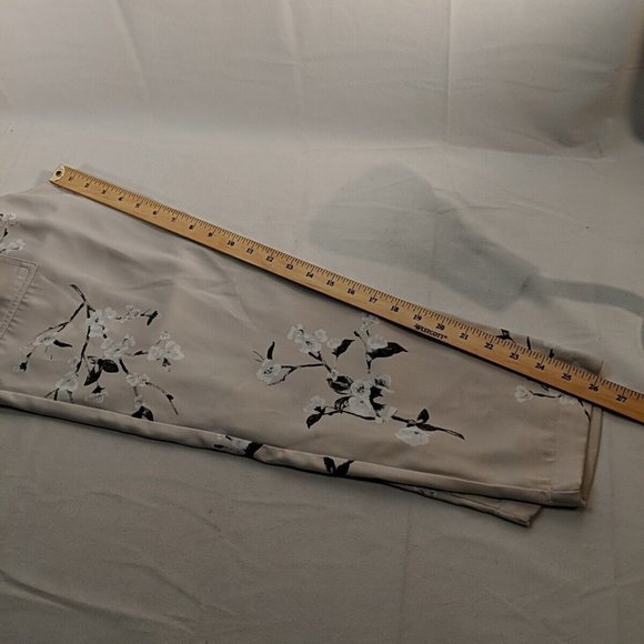 Dynamite Cream Floral Pants Pockets Elastic Waistband Womens Medium M Flowers - Picture 11 of 11
